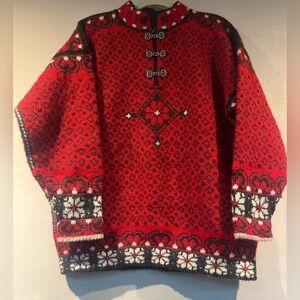 Dale of Norway Hamel’s Red and Black Knit Sweater